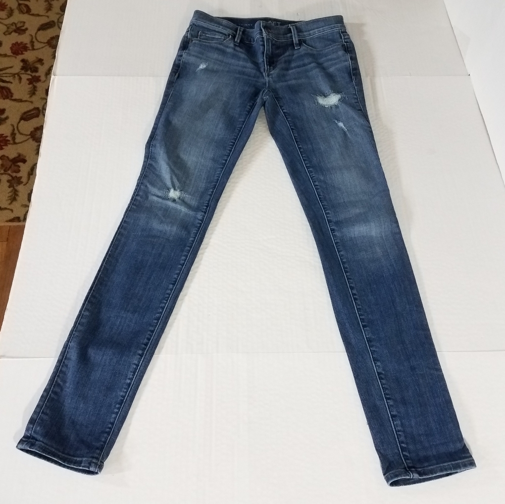 Ann Taylor Loft Modern Skinny Jeans Distressed